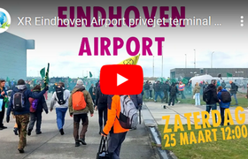 Eindhoven Airport privéjet terminal blokkade - SOS voor het klimaat actie