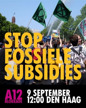 Oproep Extinction Rebellion en Klimaatcoalitie voor permanente A12-Blokkade actie