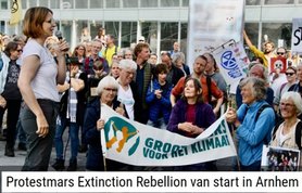 Protestmars Extinction Rebellion van start in Arnhem