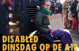 Disabled Dinsdag op de A12 omdat gehandicapte Rebellen net zoveel recht hebben om te demonstreren