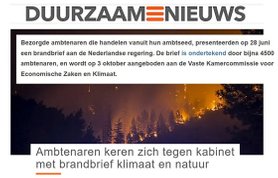 Ambtenaren keren zich tegen kabinet met brandbrief klimaat en natuur