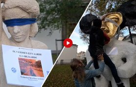 Extinction Rebellion blinddoekt beelden van Museum Arnhem