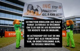 A10blokkade klimaatactie ING Stop Fossiele Financiering
